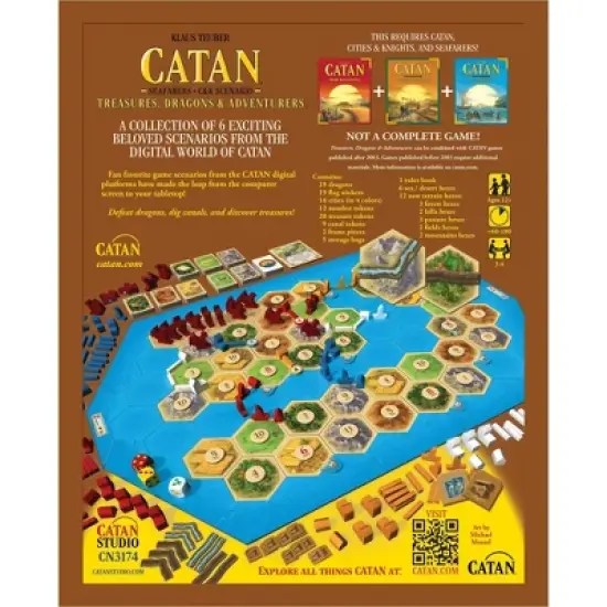Catan Seafarers + C&K Scenario Treasures, Dragons & Adventurers Game Expansion image {2}