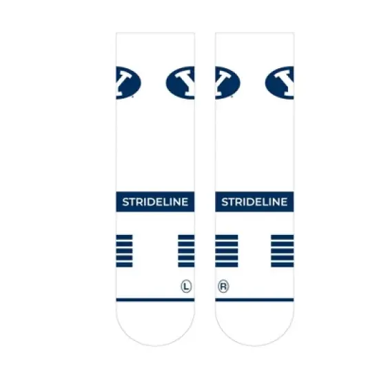 NCAA BYU Cougars Premium Knit Crew Socks - White image {1}