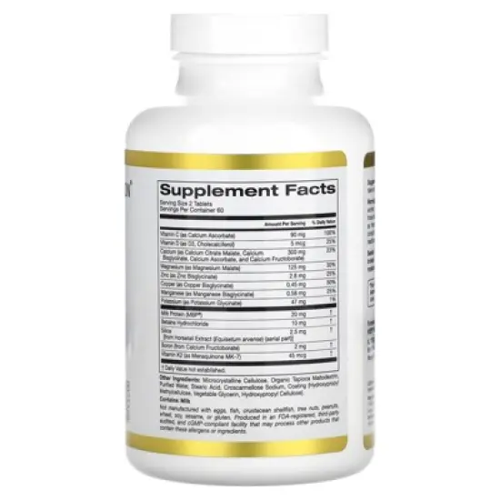 Bone Boost Supplement by California Gold Nutrition, Support for Bone Health, Nutrient Blend with Calcium and Vitamin D, Vegetarian Friendly, Gluten image {1}