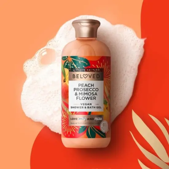 Beloved Peach Prosecco & Mimosa Flower Shower & Bath Gel 11.8oz image {2}