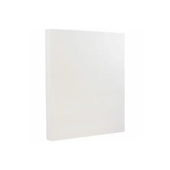 JAM Paper 80 lb. 8.5" x 11" Strathmore Cardstock Bright White Linen 100/pack  (144000G) image {1}
