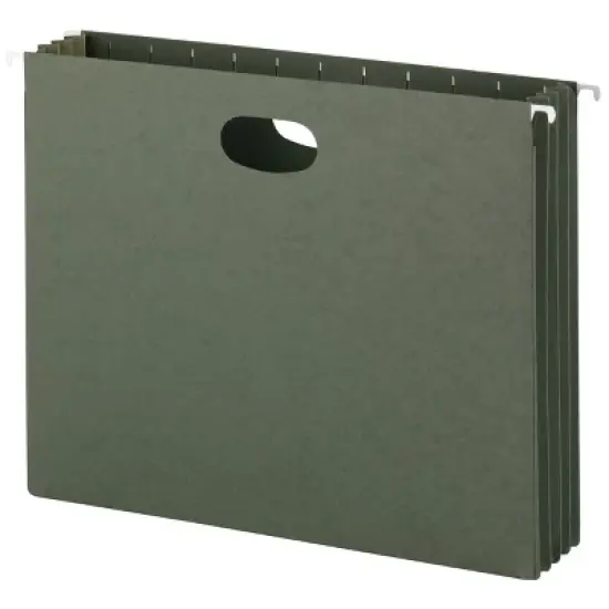 Smead Hanging File Pockets, 3-1/2 Inch Expansion, Letter Size, PAPER, 10 Per Box (64220) image {1}
