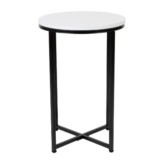 Flash Furniture Hampstead Collection End Table - Modern Laminate Accent Table with Crisscross Frame image {14}