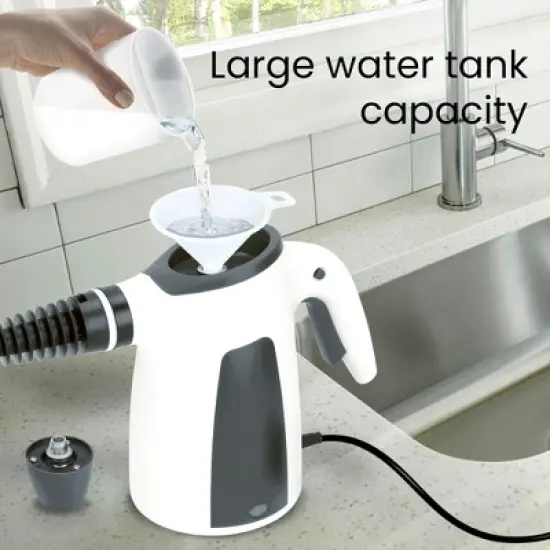 HOM Handheld Steam Cleaner with 5 Interchangeable Heads, Multipurpose Steamer For Home Furniture, Carpet, Car Seats, and Tile Grout image {4}