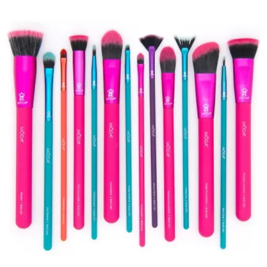 MODA Brush Ultimate Originals 14pc Makeup Brush Kit, Includes Stippled, Foundation, and Pointed Liner Makeup Brushes image {4}
