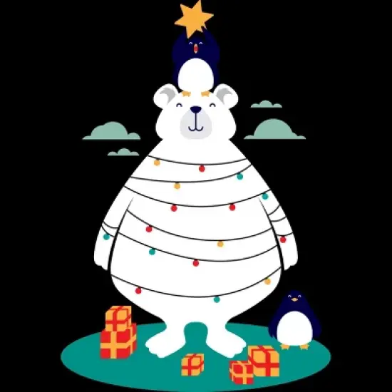 Men's Design By Humans Christmas in Arctic By StevenToang Tank Top image {1}