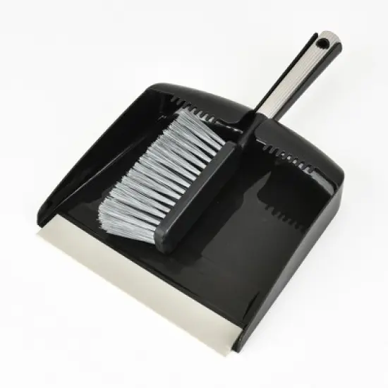 Trio Home Dust Pan & Brush Set, Dirt Scraper, Soft Comfort Handle And Bristles, Small Hand Broom for Home and Office image {7}