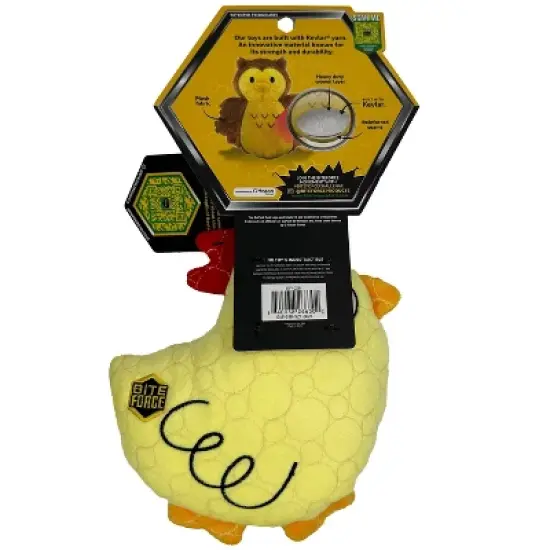 Bite Force Built with Kevlar Tough Plush Chicken Dog Toy image {7}