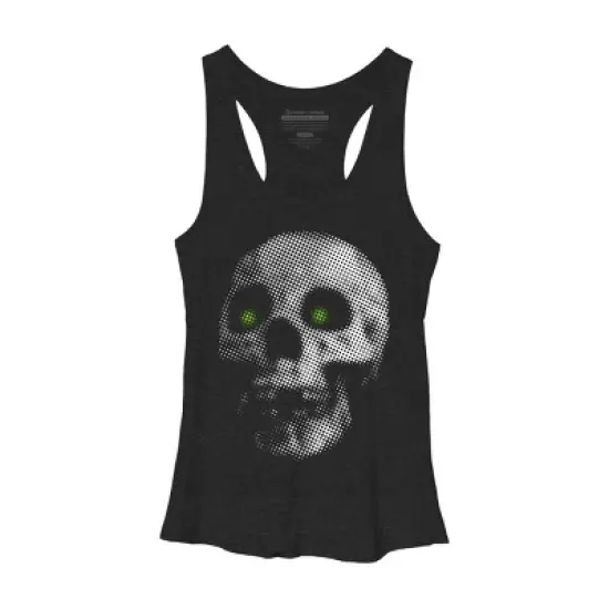 Women's Design By Humans Giant Halloween Skull By robotface Racerback Tank Top image {8}
