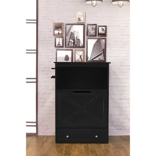 Merry Products Zoovilla Pet Feeder Large Storage Bin Container with Hidden Elevated Removable Dog Bowl Stand for Dry Food and Water image {2}