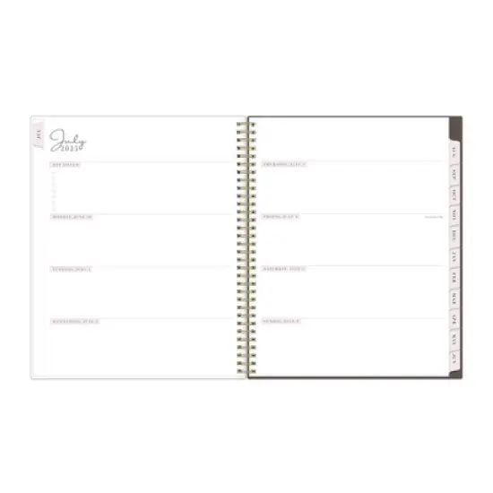 Blue Sky Rachel Parcell 2025-2026 Weekly/Monthly Wirebound Planner 8.5"x11" Printed Monroe Neutral image {4}