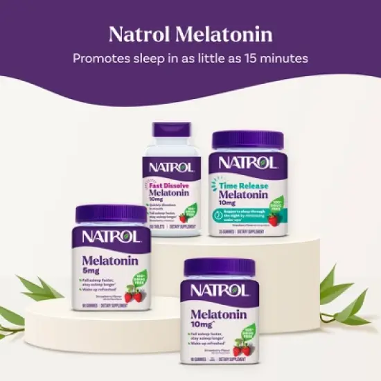 Natrol Melatonin 5mg Sleep Aid Gummies - Strawberry - 140ct image {9}