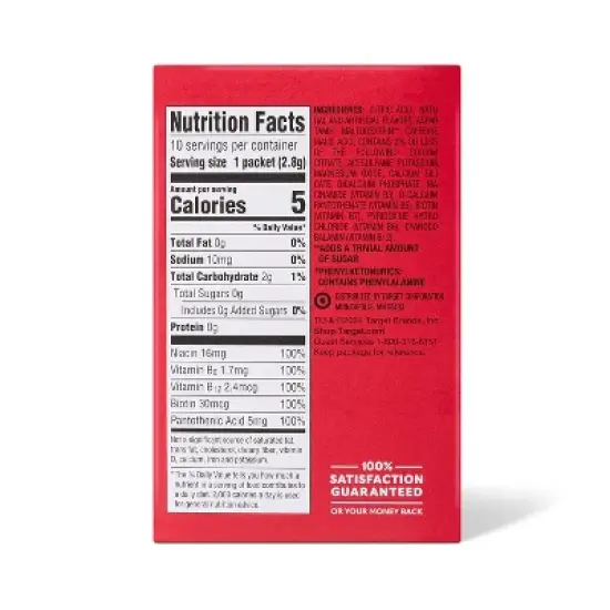 Blue Raspberry Sugar-Free Drink Mix - 10ct - Market Pantry&trade; image {1}