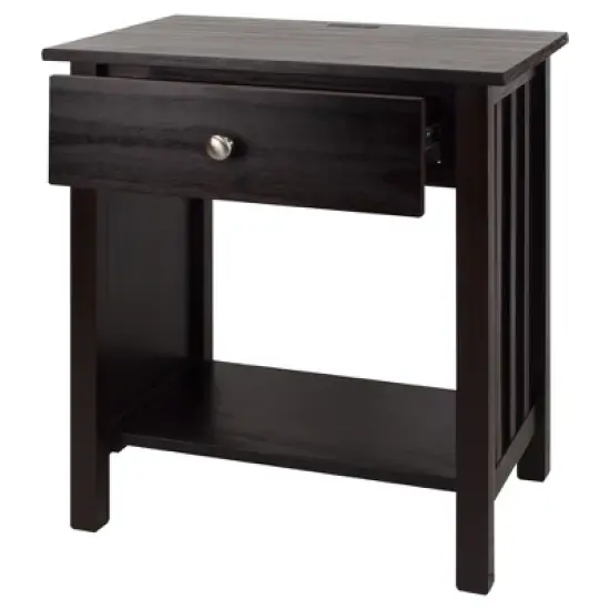 35.1" Nightstand with Usb Port - Flora Home image {2}
