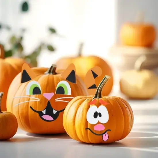 Joyfy 16 Packs Halloween Foam Craft Kit Pumpkin Decor Stickers, Halloween Party Favors School Games Gifts for Kids, Arts Activities Party Supplies image {10}