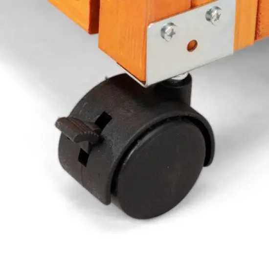 Sevobal Pet Carriers, Portable Rabbit Hutch with Wheels, Indoor Outdoor Fence for Yard, Orange, 38.98"*23.82"*36.61" image {4}