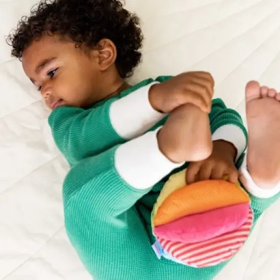 HABA Rainbow Fabric Ball - Machine Washable with 8 Different Sensory Effects image {6}