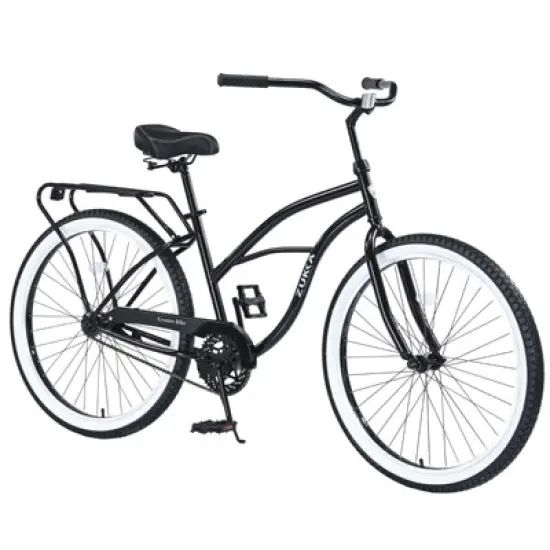 INFURNIC Bicycles, Men's Beach Cruiser Bike with Wide Wheels, Rear Coaster Brakes, Black, 69.29"*25.98"*39.37" image {5}