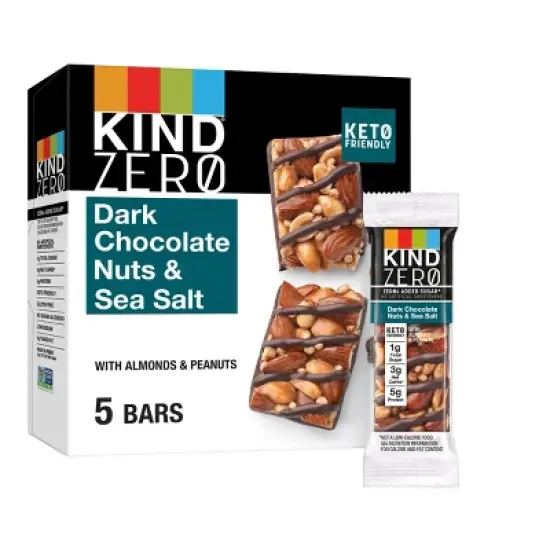 KIND Zero Dark Chocolate Nuts & Sea Salt Bars - 6.2oz/5ct image {6}