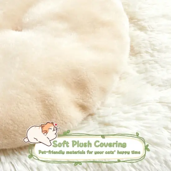 Yaheetech 54inch Rattan Cat Tree Cat Tower with Condo, Beige image {4}