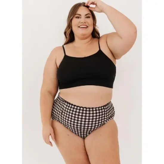 Lime Ricki Women's Black Cage Bralette image {1}