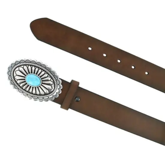 Ariat Women's Western Belt with Turquoise Buckle image {1}