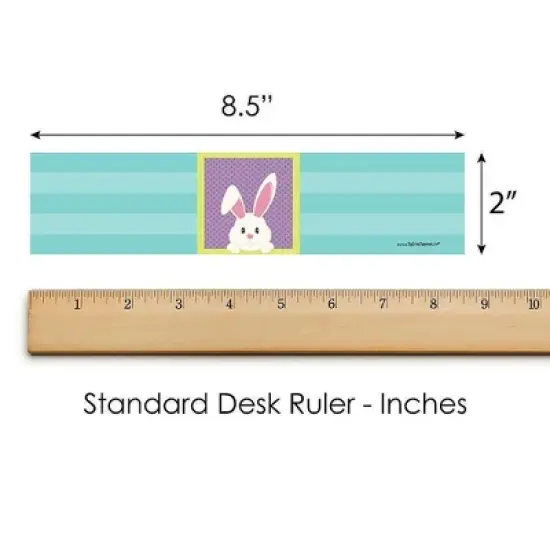 Big Dot of Happiness Hippity Hoppity - Easter Bunny Party Water Bottle Sticker Labels - Set of 20 image {4}