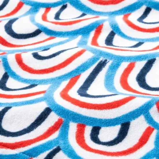 Scallops Beach Towel - Sun Squad&trade;: Lightweight Cotton Velour, Terry, Machine Washable, OEKO-TEX Certified image {2}