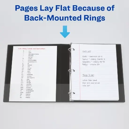 Avery Heavy-Duty Binder, 2" One-Touch Rings, 540-Sheet Capacity, DuraHinge, Blue (79882) image {6}