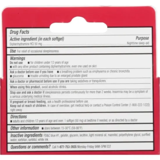 Leader 50 mg Sleep-Aid 32 Softgels image {2}