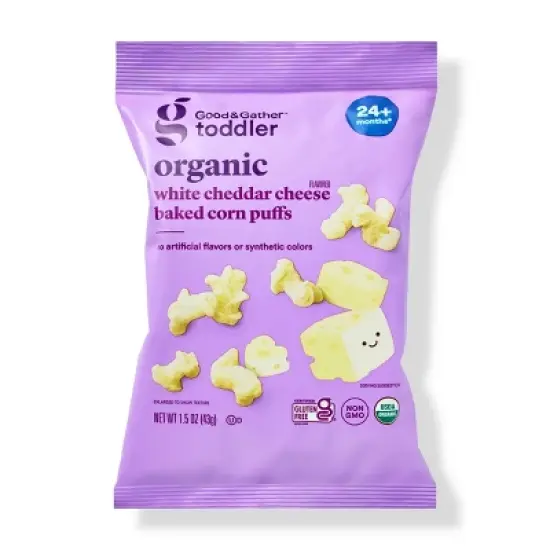 Toddler Cheddar Puffcorn Baby Snacks - 1.5oz - Good & Gather&trade; image {3}