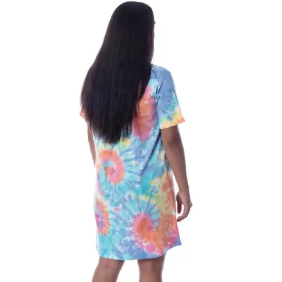 Tom And Jerry Womens' Cute Cranky Tie-Dye Nightgown Sleep Pajama Shirt Multicolored image {1}