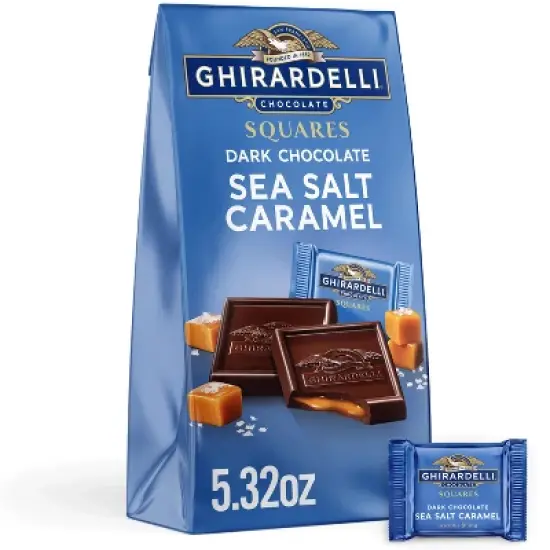 Ghirardelli Dark Chocolate Candy squares with Sea Salt Caramel Filling image {7}