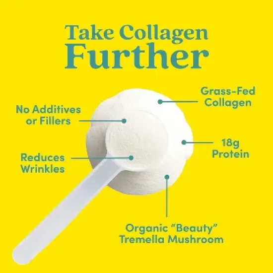 Further Food Collagen Peptides Powder + Beauty Mushroom - Vanilla - 10.37oz image {2}
