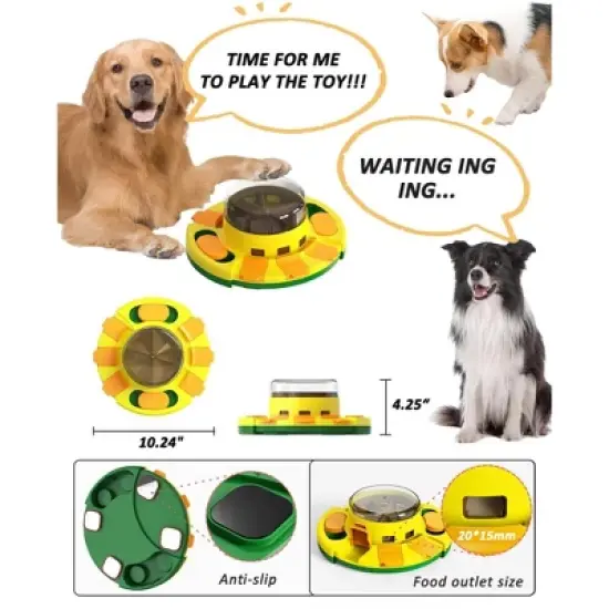 Interactive Puzzle Toy for Dogs Enrichment Pet Slow Feeder Dispenser for Dry Food and Treat Dispenser (All Breed Sizes) image {1}