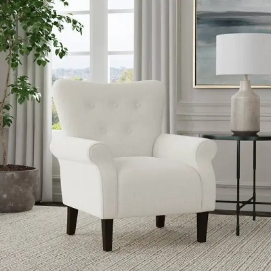 Rolled Arm Accent Chair - HomePop image {12}
