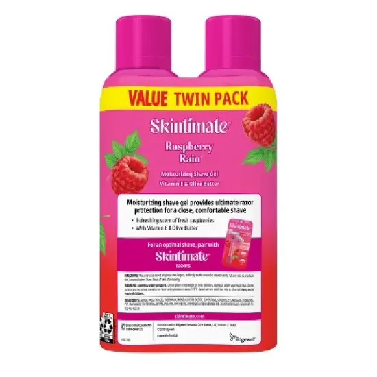 Skintimate Signature Scents Raspberry Rain Women's Shave Gel Twin Pack - 14oz image {1}