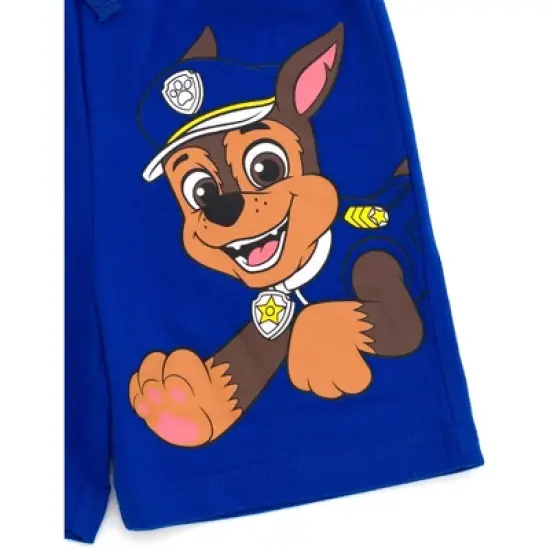 Paw Patrol Chase Skye Rubble Marshall Cosplay T-Shirt and Bike Shorts French Terry Outfit Set Toddler to Big Kid image {6}