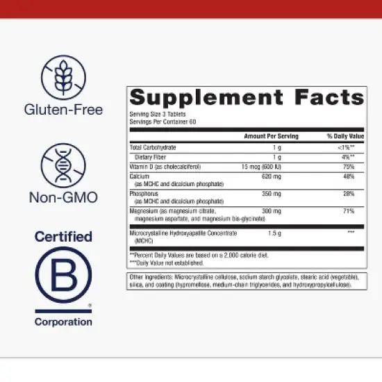 Metagenics Bone Builder with Magnesium: Bone support with calcium, vitamin D & magnesium. Non-GMO, gluten-free. 180 tablets. image {1}