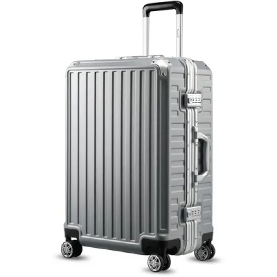 LUGGEX Aluminum Frame Zipperless Luggage with Silent Spinner Wheels, Durable Polycarbonate Hard Shell Suitcase image {9}