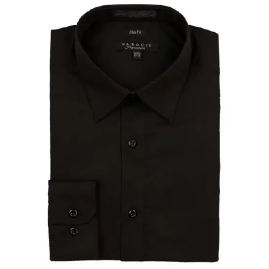 Marquis Men's Long Sleeve Slim Fit Dress Shirt image {1}