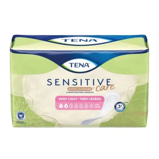 TENA Sensitive Care Extra Coverage Female Incontinent Pad Very Light Long 9" L 54291, 50 Ct image {4}