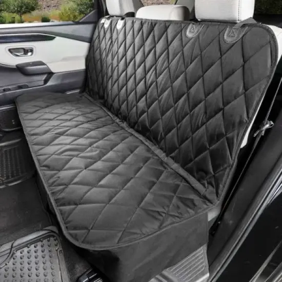 4Knines Dog Rear Seat Cover No Hammock Regular Black image {7}