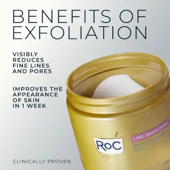 RoC - Line Smoothing, Daily Cleansing Pads, 28 Ct image {2}