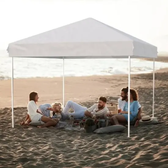 GustoWave 10x10 Ft Pop Up Canopy with 1 Sidewall for Deck, Garden image {8}