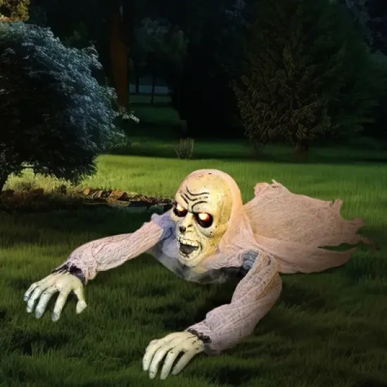 Joyfy Groundbreaking Zombie Halloween D&eacute;cor, Halloween Climbing Zombie Sound and Flashing Eyes, Yard Garden Party Decorations for Outdoor Indoor image {3}
