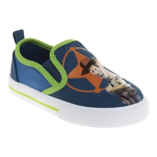 Toy Story Kids Casual No Lace Shoes - Buzz Lightyear Sheriff Woody Low top Canvas Slip-on Tennis Boys Sneakers (Size 5-12 Toddler - Little Kid) image {7}