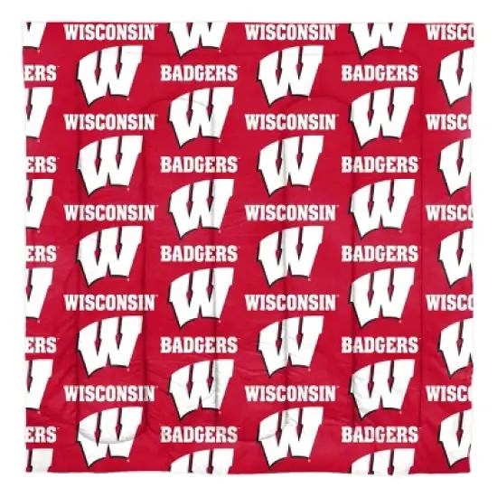 NCAA Wisconsin Badgers Rotary Bed Set image {1}