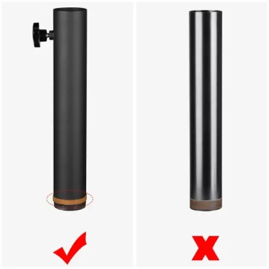 Yescom EZ GO 30ft Telescopic Flag Pole Kit Wheel Tire Mount Stand Upgrade Rotating Lock Outdoor Camper RV Tailgate Black image {6}