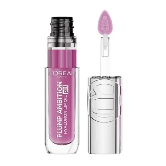 L'Oreal Paris Plump Ambition Hyaluron pH Lip Oil Plumping Lip Gloss - 0.16 fl oz image {16}